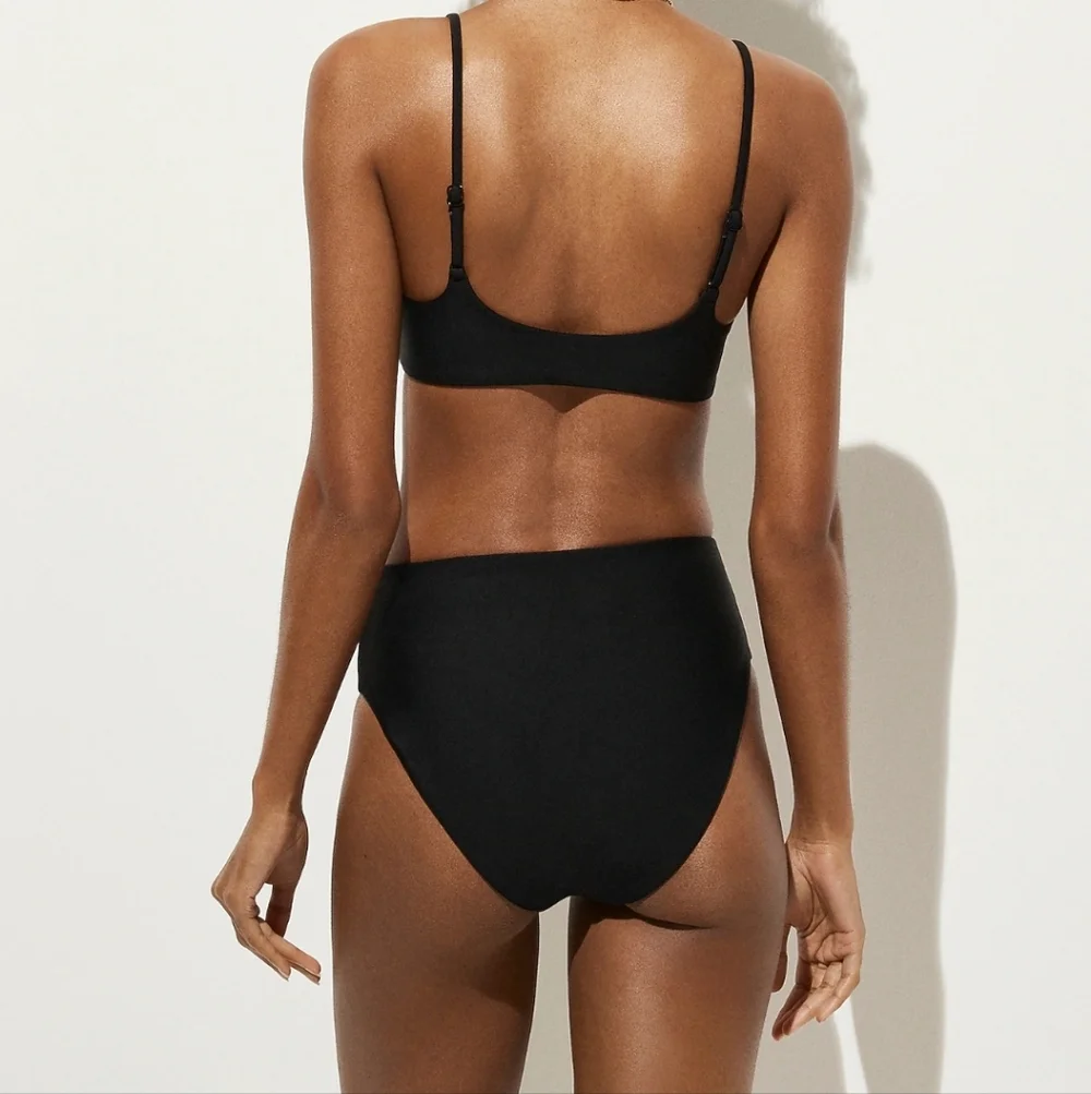 J. Crew Classic Sculpt Lana Bikini Top - black
